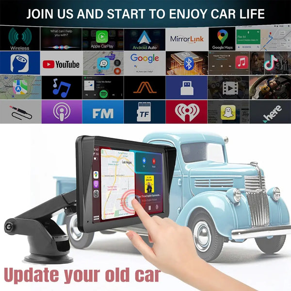 AutoTech Pro Universal CarPlay & Android Auto Multimedia Video Player