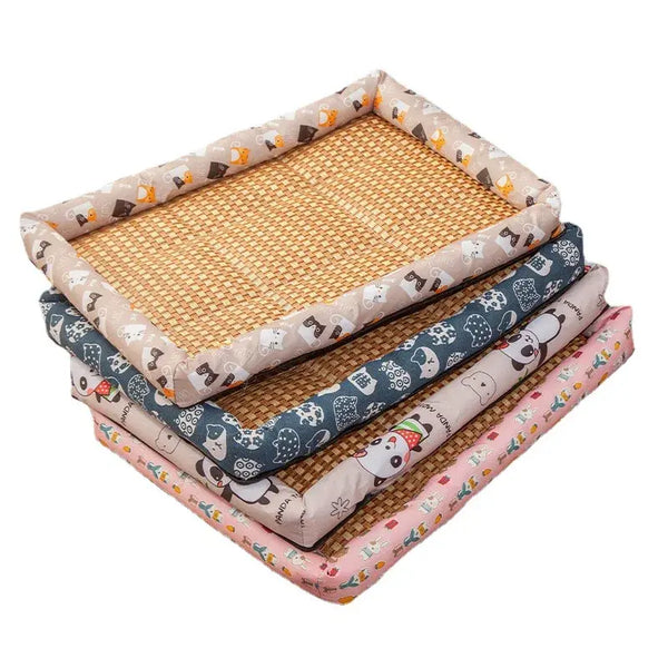 RattanPaws Woven Pet Sofa Bed with Cooling Mat